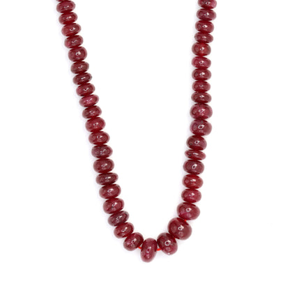 Red Ruby 5mm - 6mm Smooth Rondelles Bead Strand