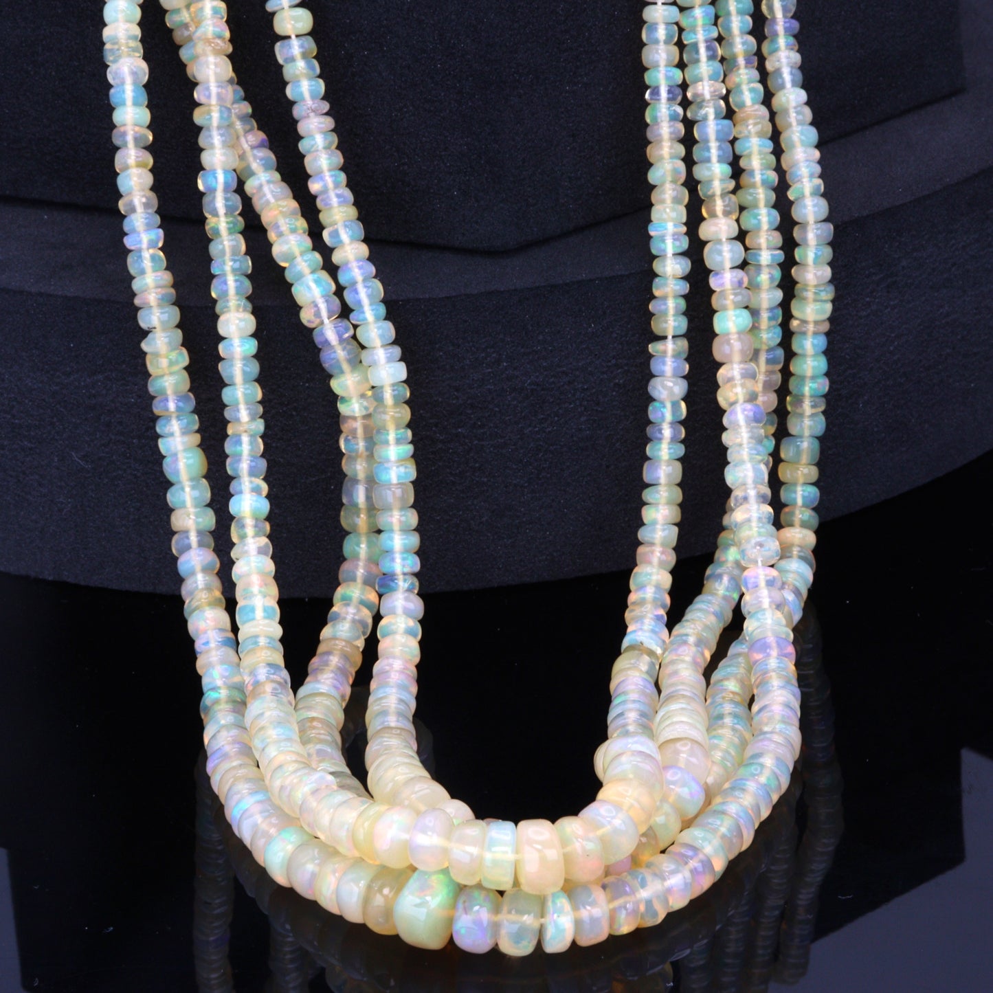 Ethiopian Opal 3mm Smooth Rondelles