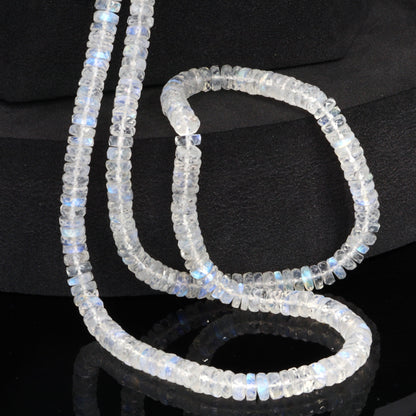 AA Blue Rainbow Moonstone 4mm Faceted Tires