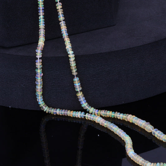 Yellow Ethiopian Opal 2.5mm Smooth Rondelles