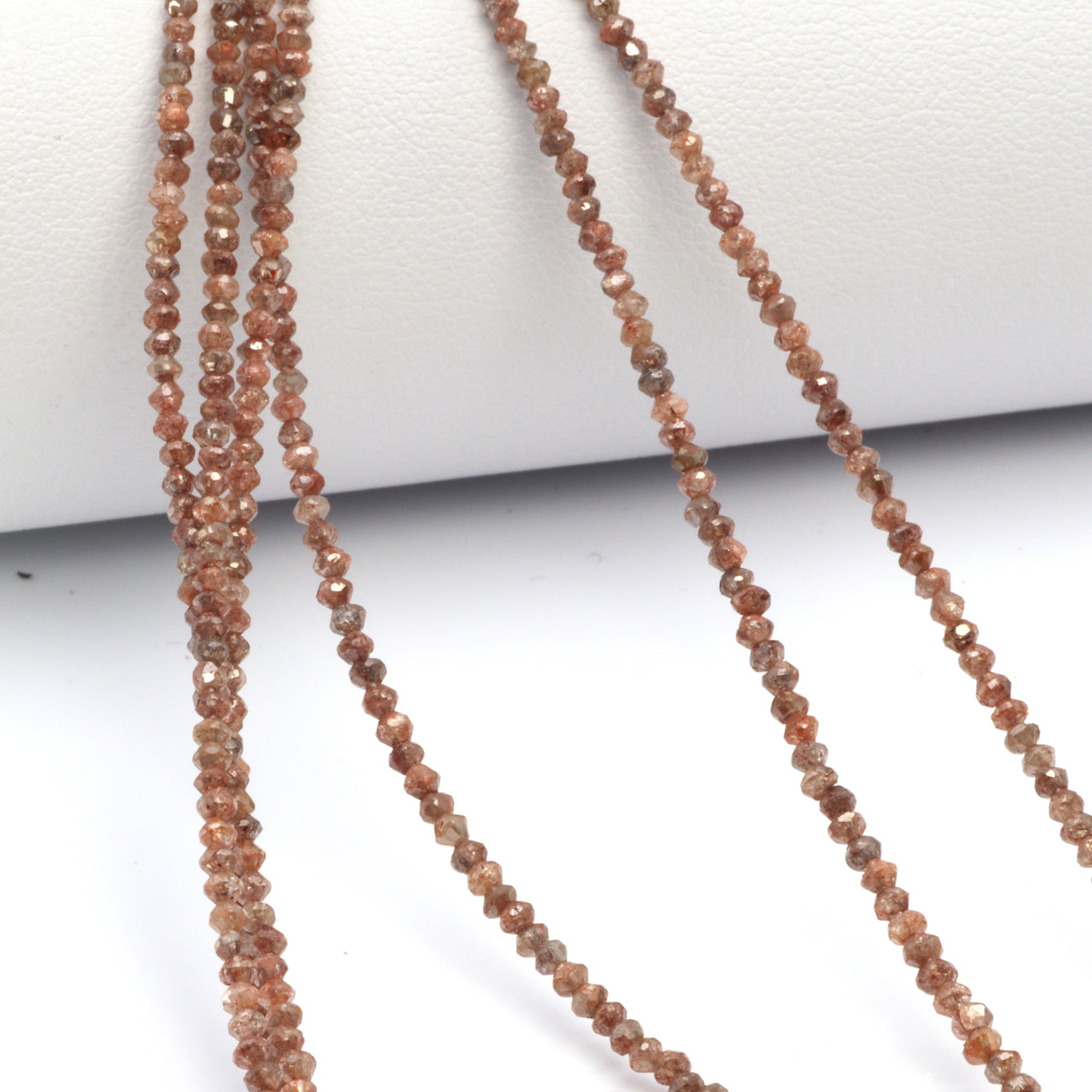 Brown Diamond 1.7mm Faceted Rondelles