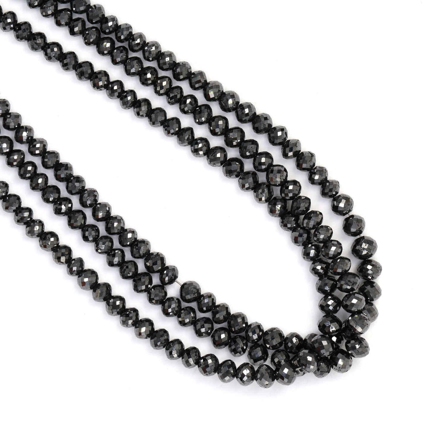 Black Diamond 3.5mm Faceted Rondelles