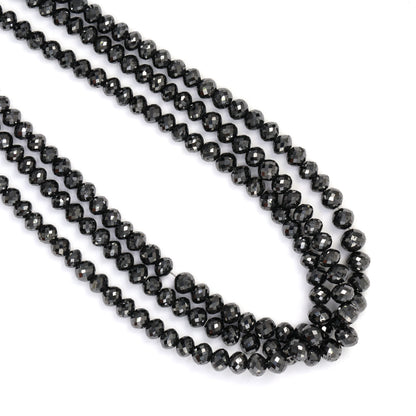 Black Diamond 3.5mm Faceted Rondelles