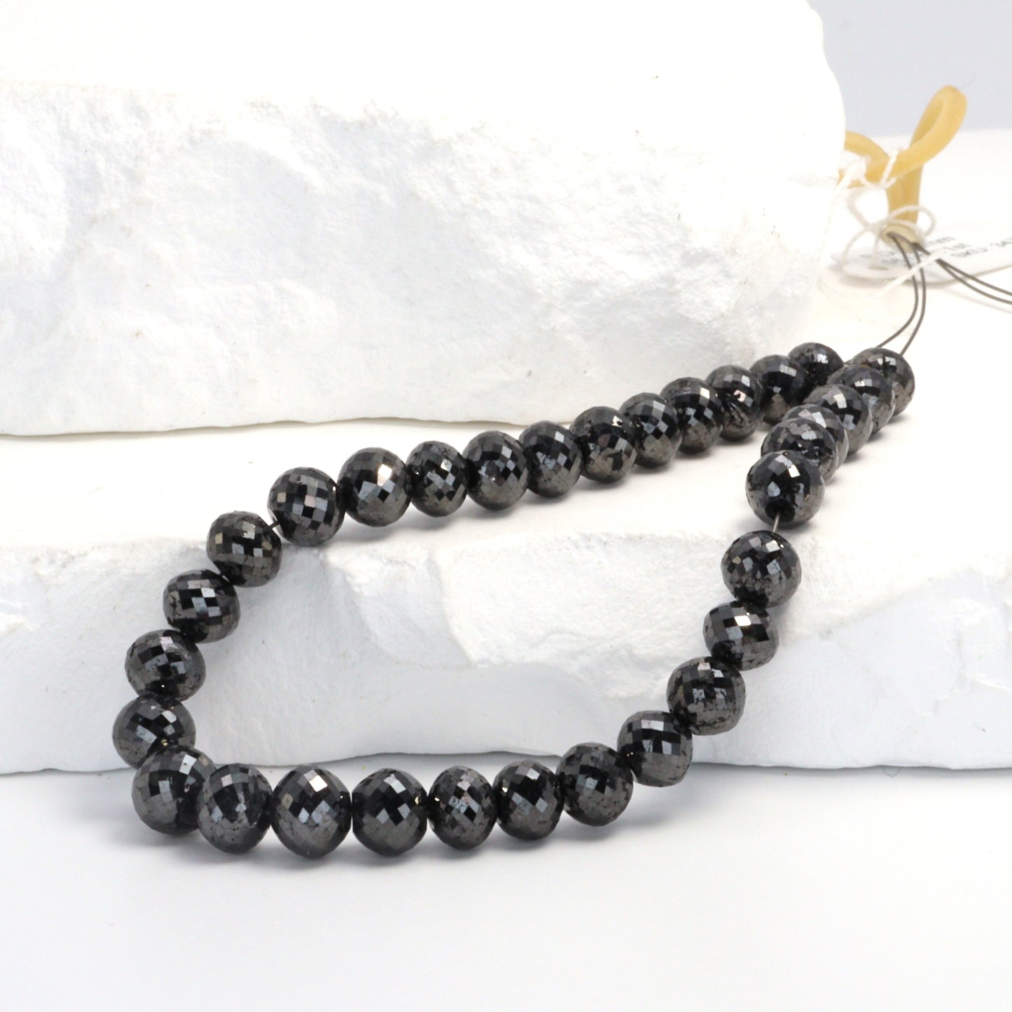 Black Diamond 6mm Faceted Rondelles