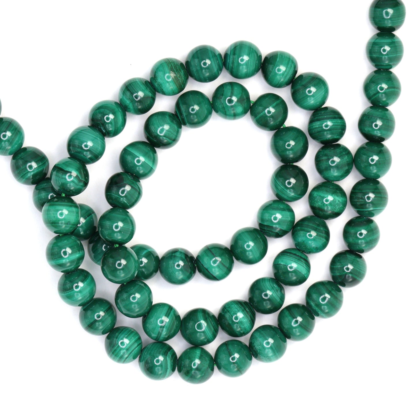 Green Malachite 6mm Smooth Rounds Bead Strand