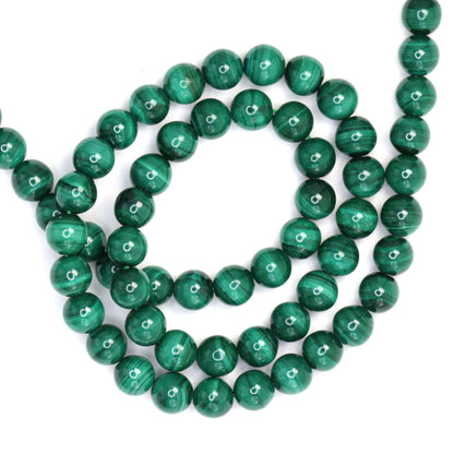 Green Malachite 6mm Smooth Rounds Bead Strand