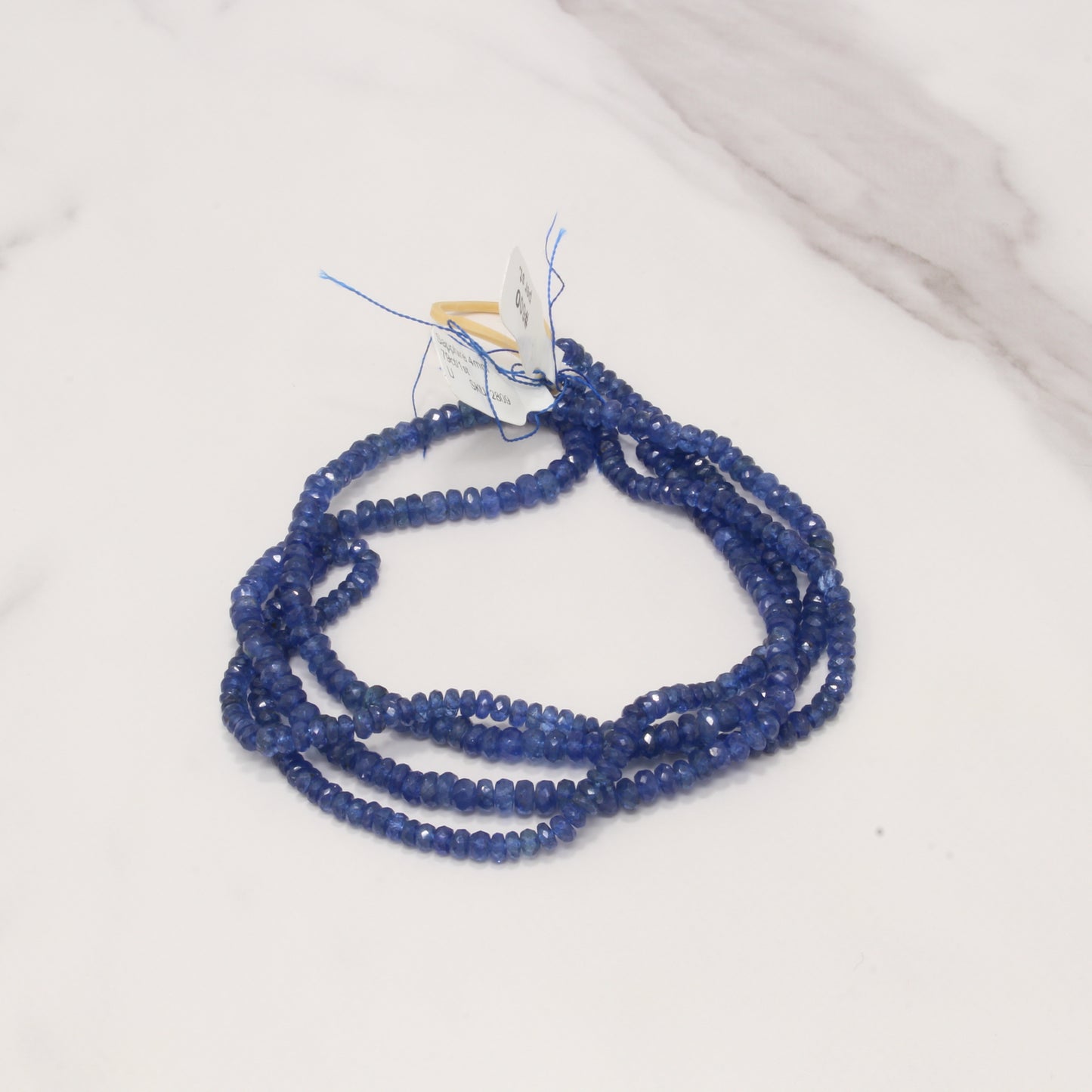 Royal Blue Sapphire 4mm Faceted Rondelles