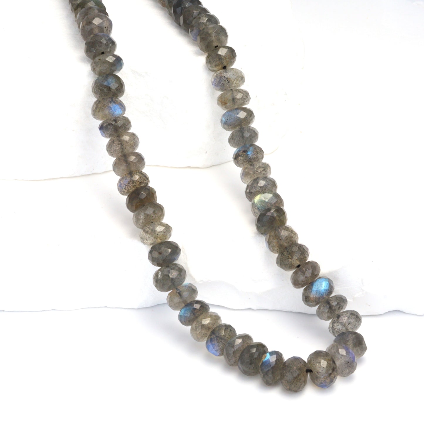Blue Labradorite 7mm Faceted Rondelles