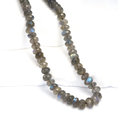 Blue Labradorite 7mm Faceted Rondelles