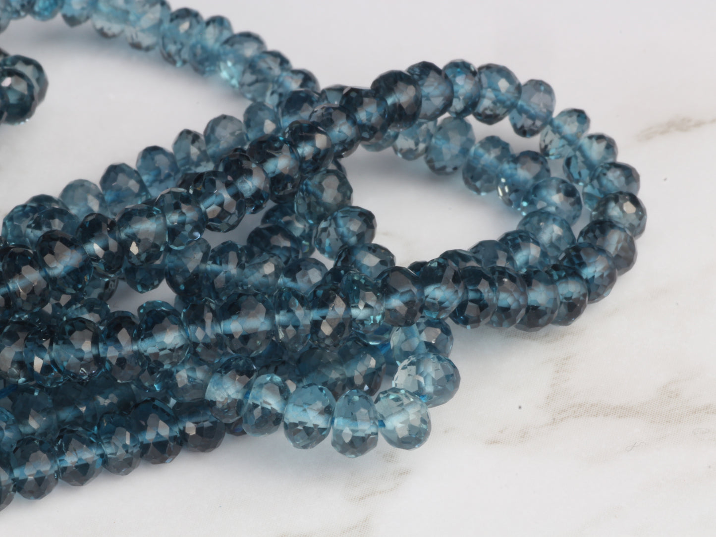London Blue Topaz 5.5mm Faceted Rondelles