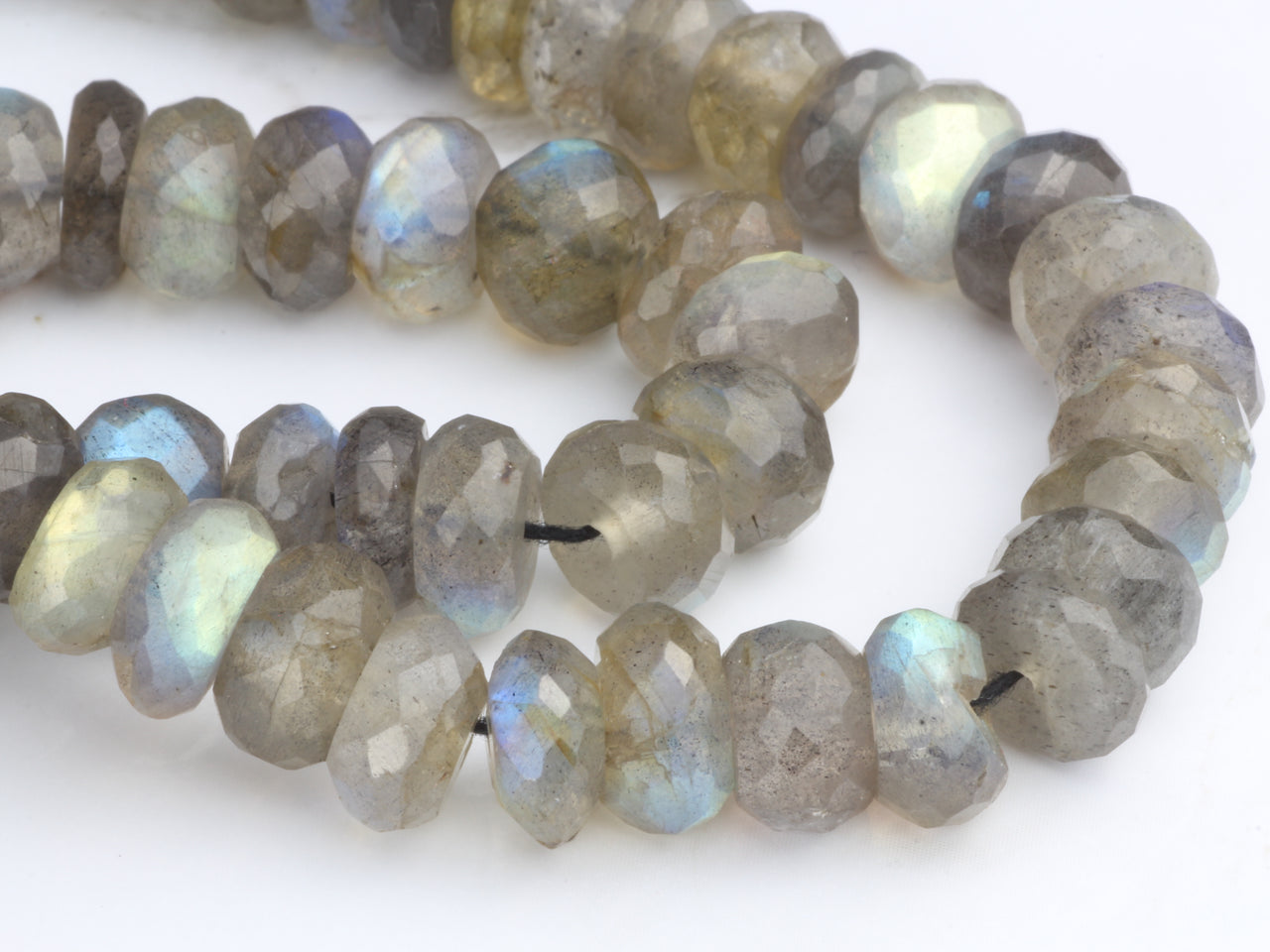 Blue Labradorite 9mm Faceted Rondelles