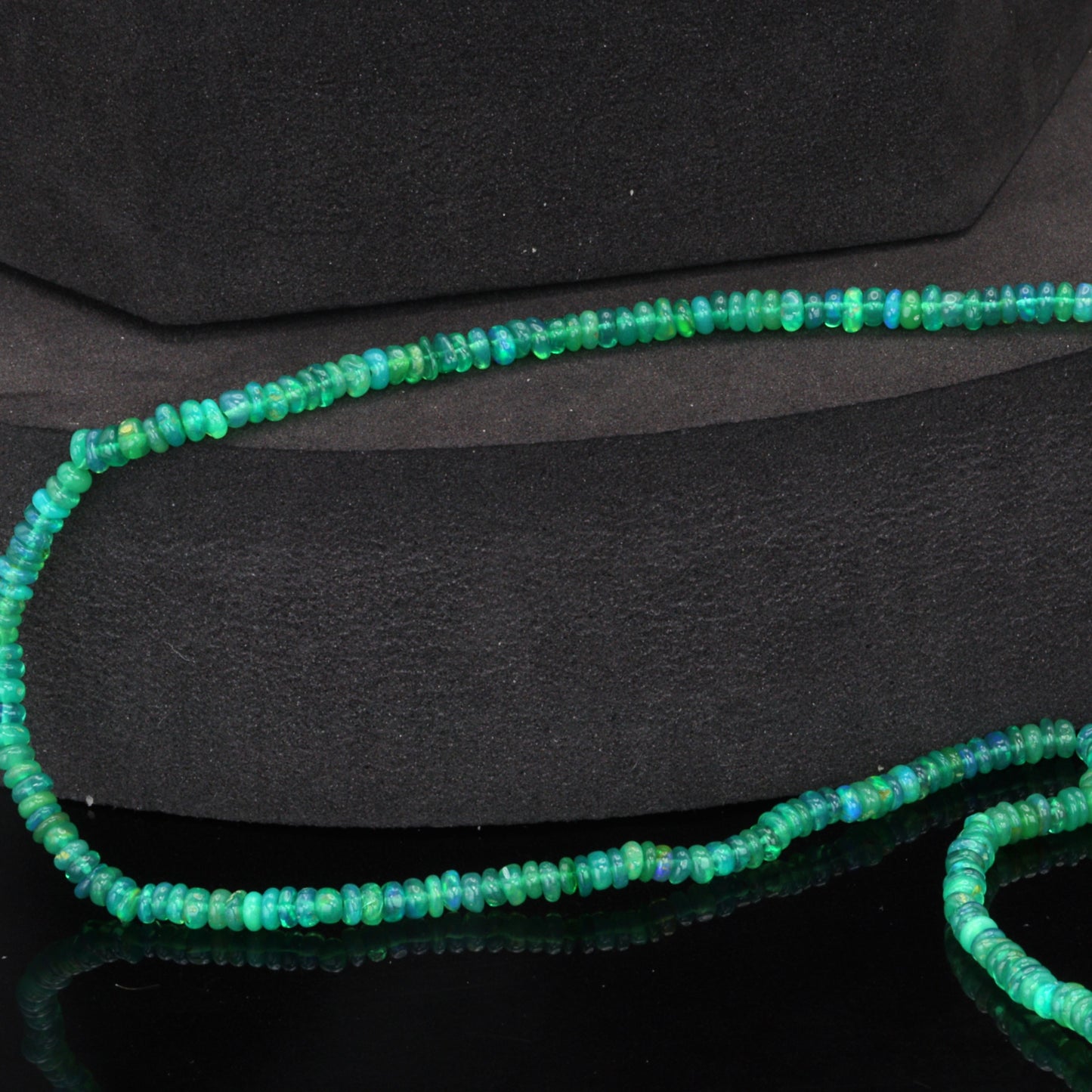 Green Ethiopian Opal 2.5mm Smooth Rondelles