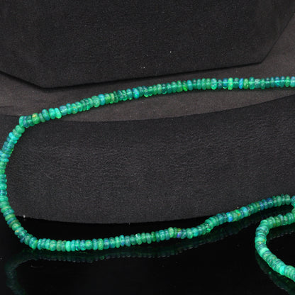 Green Ethiopian Opal 2.5mm Smooth Rondelles