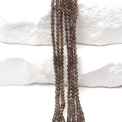 Smoky Quartz 2mm Faceted Rounds