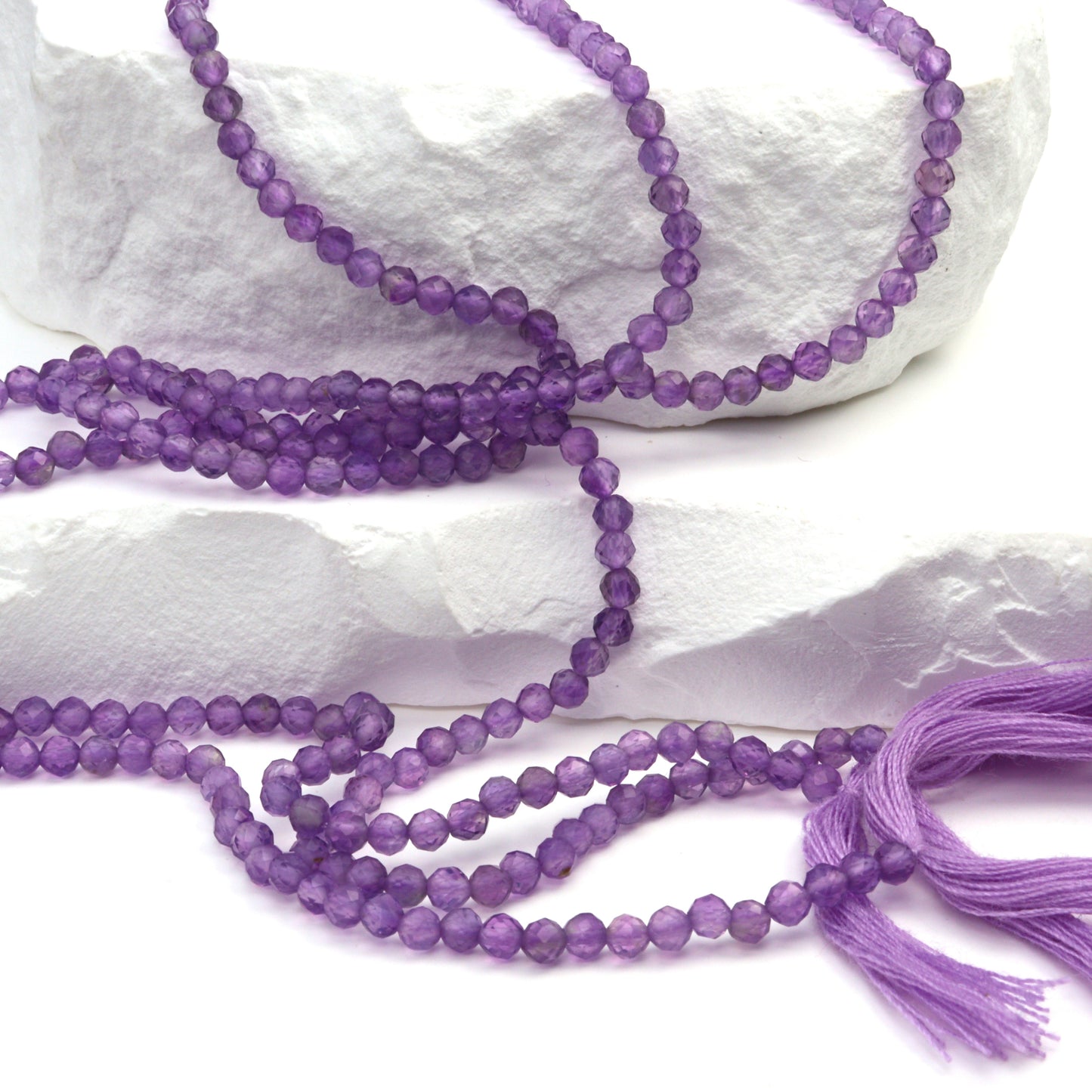 Pink Amethyst 3mm Faceted Rounds