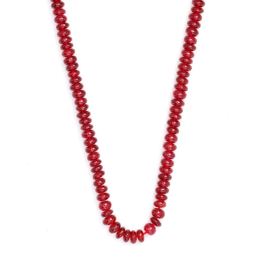 AAA Red Ruby 3.5mm Smooth Rondelles Bead Strand
