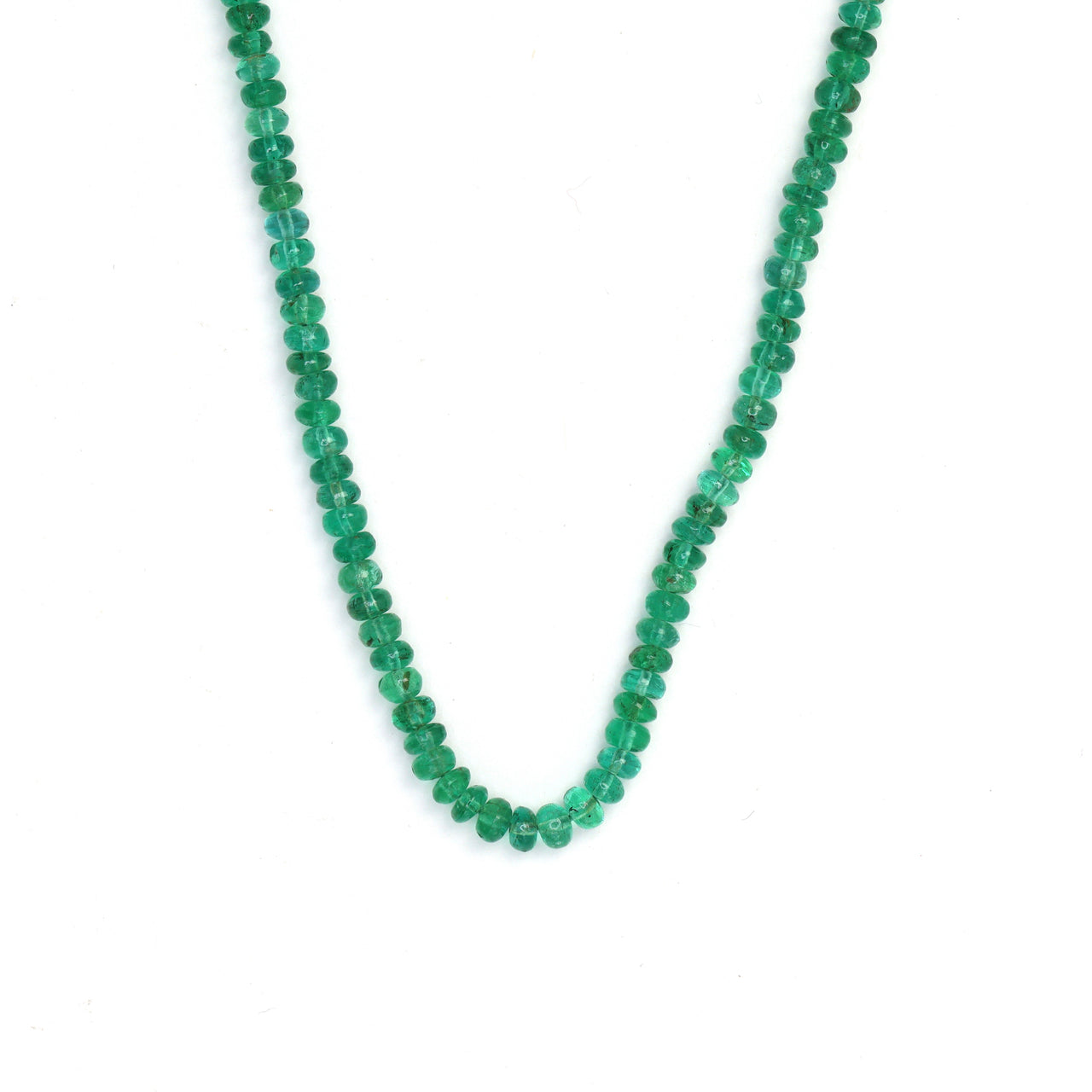 Green Emerald 3mm Smooth Rondelles Bead Strand