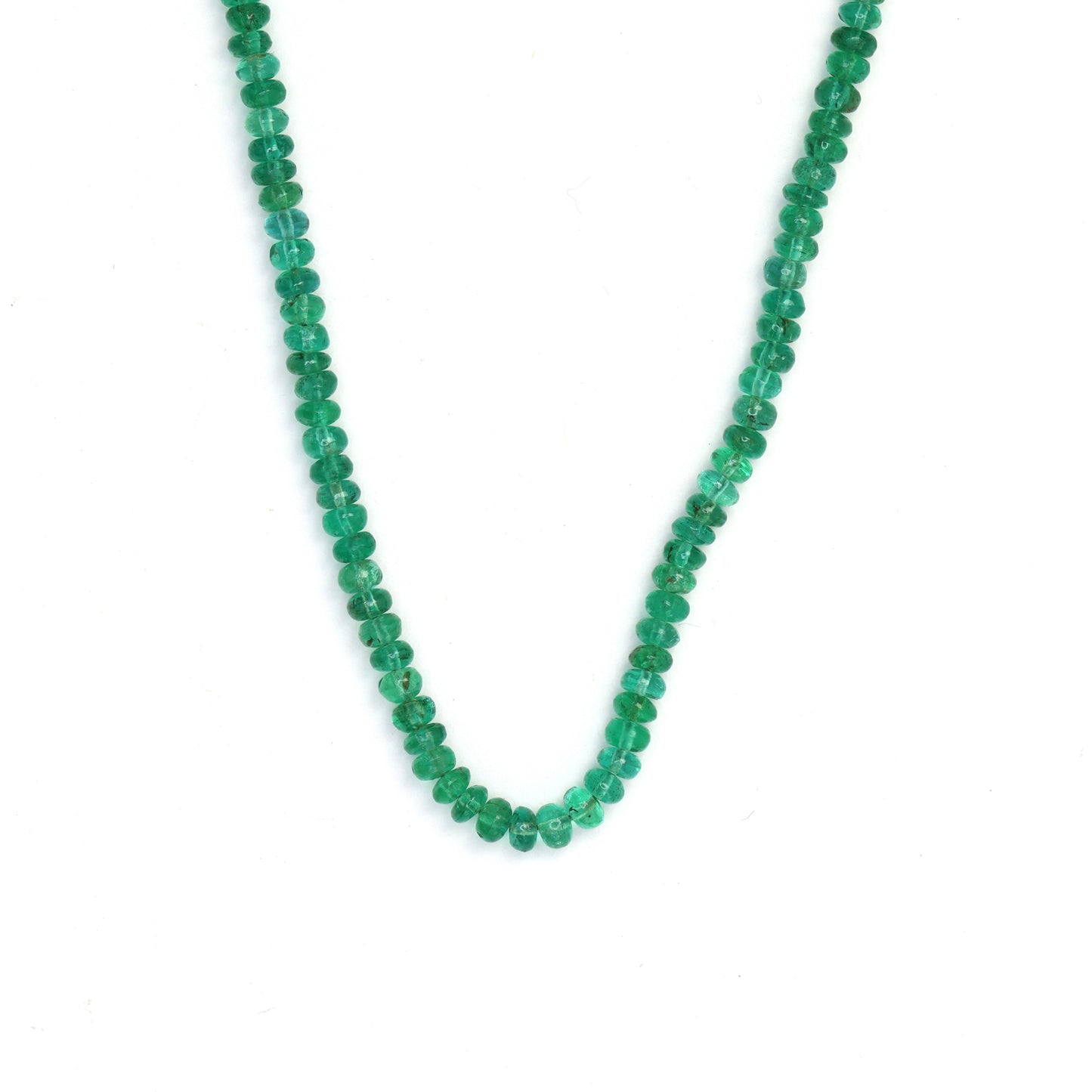 Green Emerald 3mm Smooth Rondelles Bead Strand