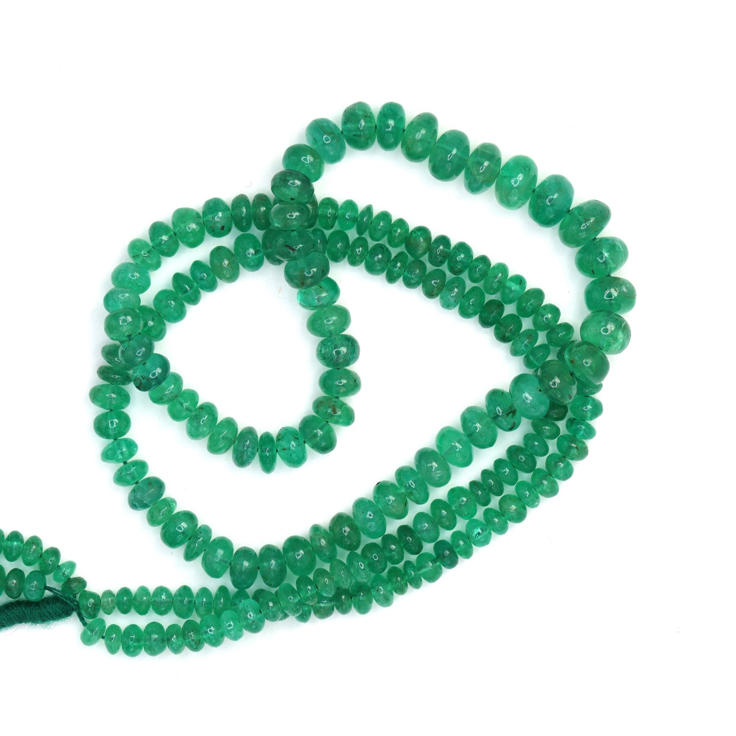 Green Emerald 3.5mm Smooth Rondelles