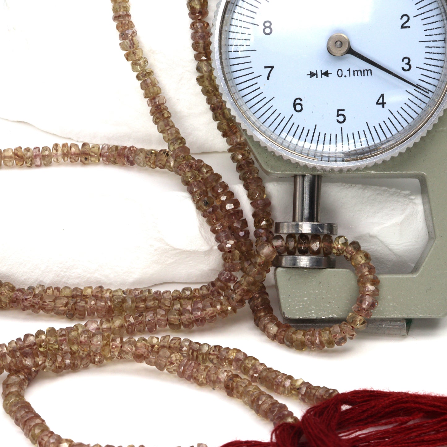 Color Change Garnet 3mm Hand Faceted Rondelles Bead Strand