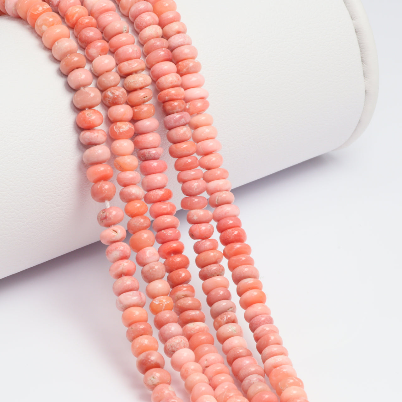 Ombre Pink Opal 4mm Smooth Rondelles