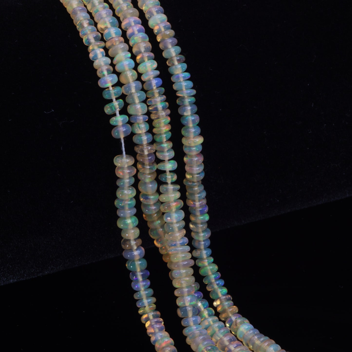 Yellow Ethiopian Opal 2.5mm Smooth Rondelles