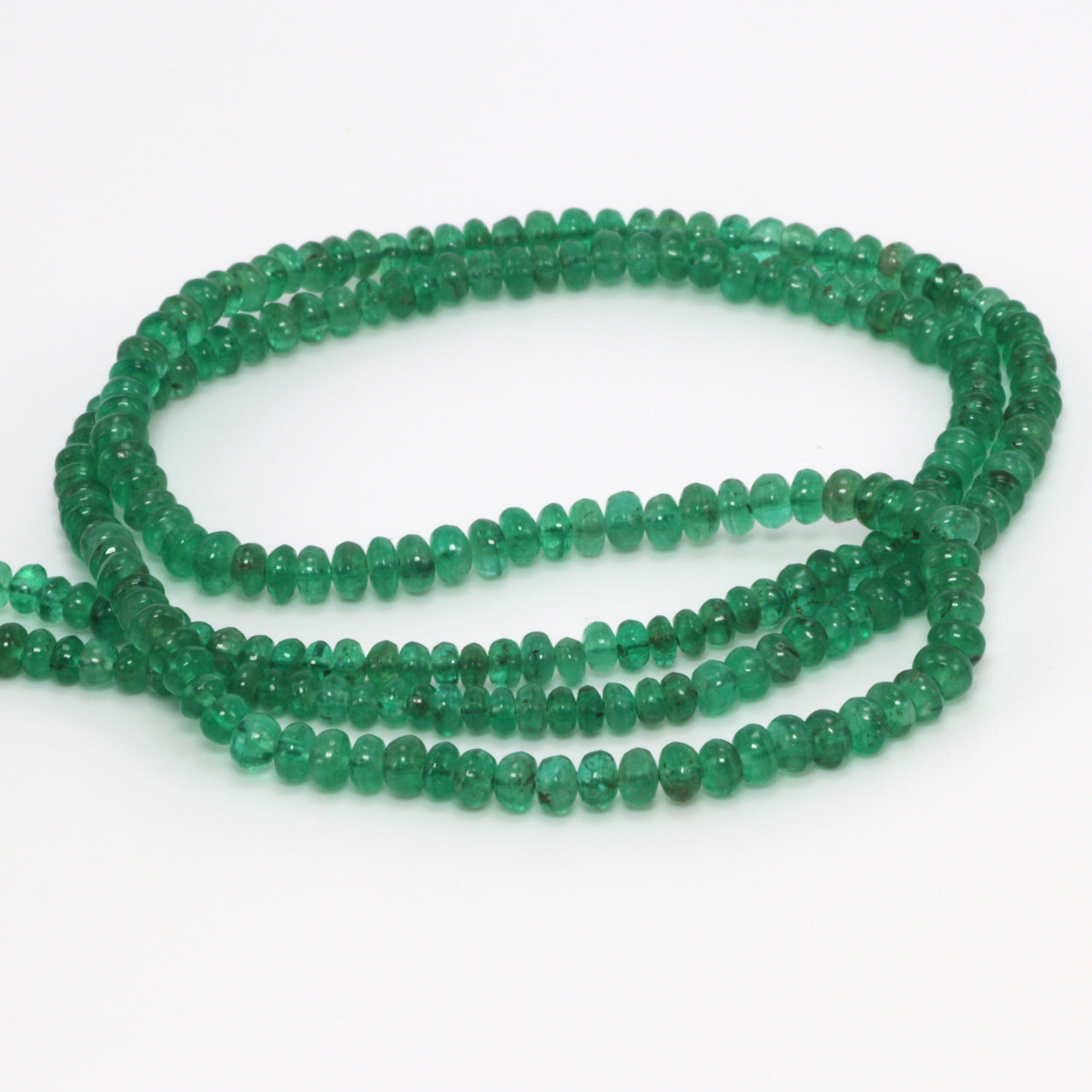 Green Emerald 2.5mm Smooth Rondelles