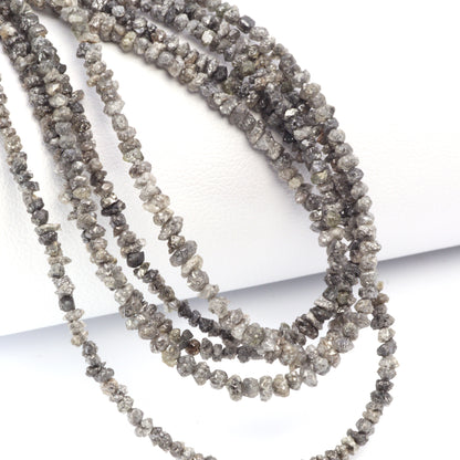 Gray Diamond 2.5mm Faceted Chips Bead Strand
