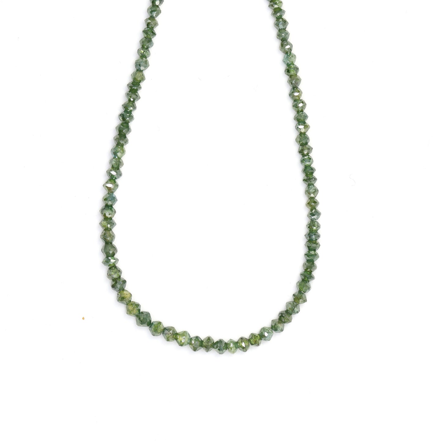 Green Diamond 1.7 Faceted Rondelles