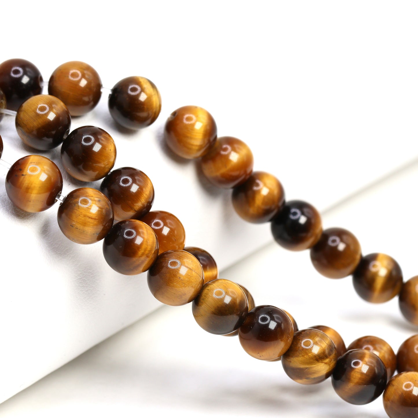 Brown Tiger's Eye 8mm Smooth Rounds Bead Strand
