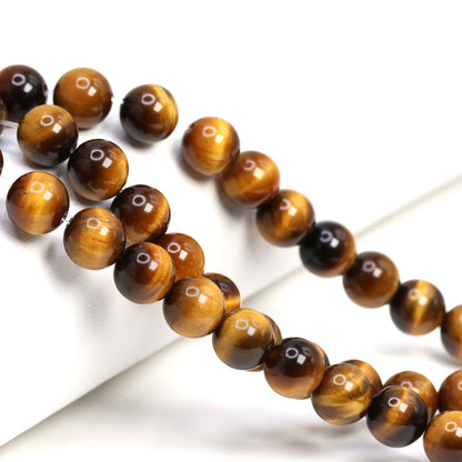 Brown Tiger's Eye 8mm Smooth Rounds Bead Strand