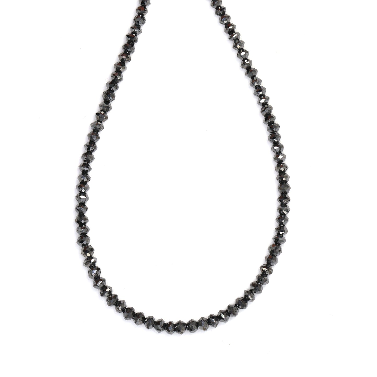 Black Diamond 1.7mm Faceted Rondelles