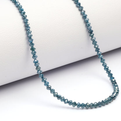 Blue Diamond 2mm Faceted Rondelles