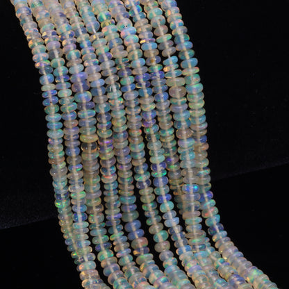 Yellow Ethiopian Opal 3mm Smooth Rondelles