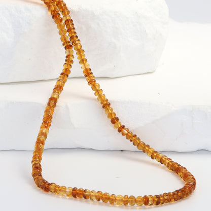 Orange Madeira Citrine 3mm Smooth Rondelles