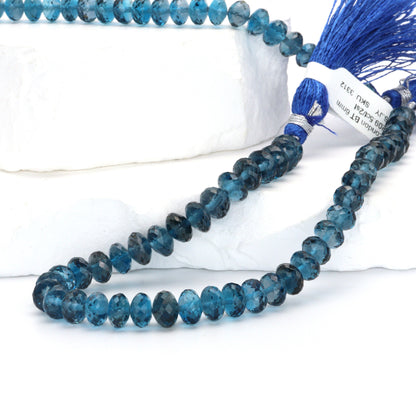 London Blue Topaz 6mm Faceted Rondelles