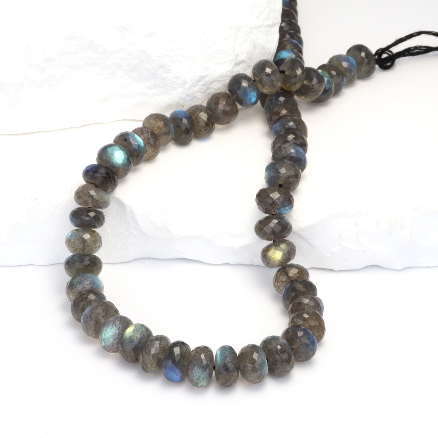 AAA Blue Labradorite 8mm Faceted Rondelles Bead Strand