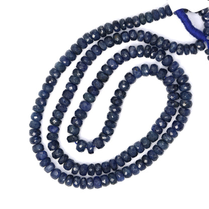 Blue Sapphire 3.5mm Faceted Rondelles