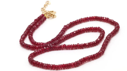 18k Ruby Bead Necklace