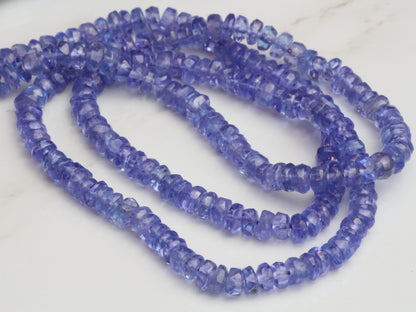 Blue Tanzanite 2.5mm Faceted Rondelles