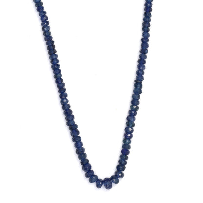 Royal Blue Sapphire 2.5mm - 4mm Hand Faceted Rondelles Bead Strand