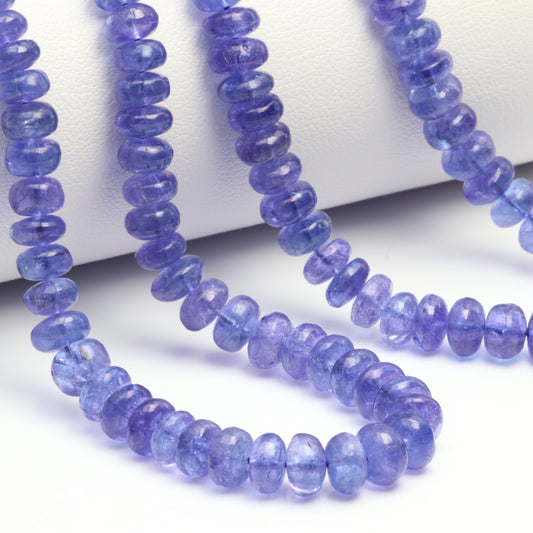 Blue Tanzanite 5.5mm Smooth Rondelles