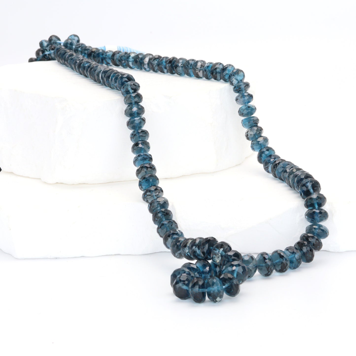 London Blue Topaz 5mm - 7mm Faceted Rondelles Bead Strand