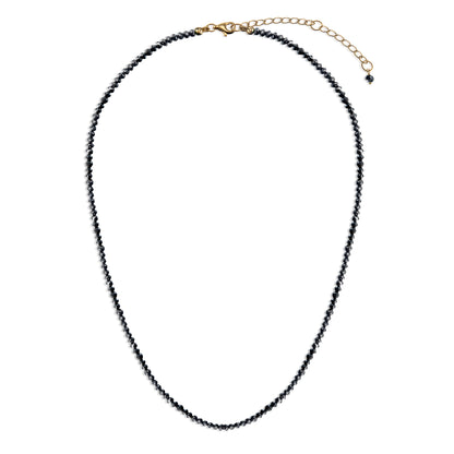 18k Black Diamond Bead Necklace