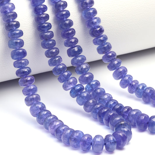 Blue Tanzanite 4mm Smooth Rondelles