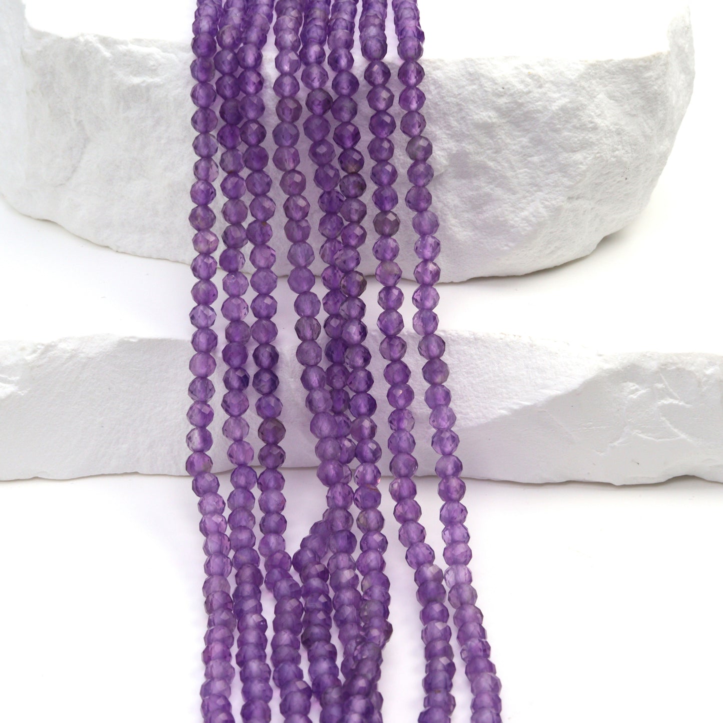 Pink Amethyst 3mm Faceted Rounds