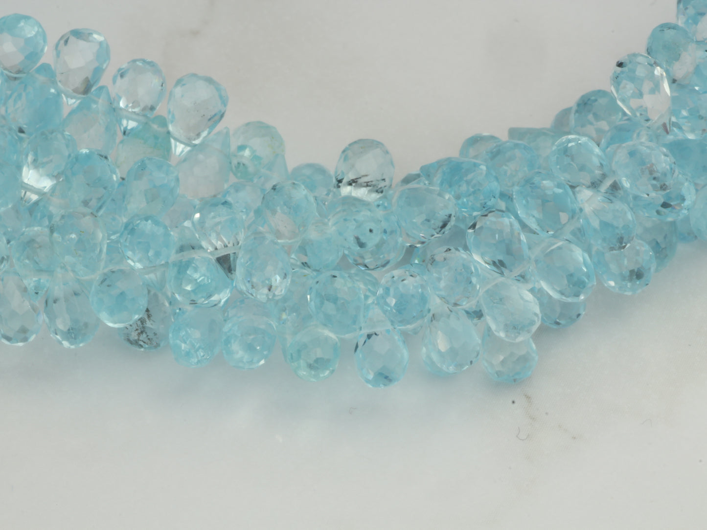 Sky Blue Topaz 6x4mm Faceted Teardrop Briolettes Bead Strand