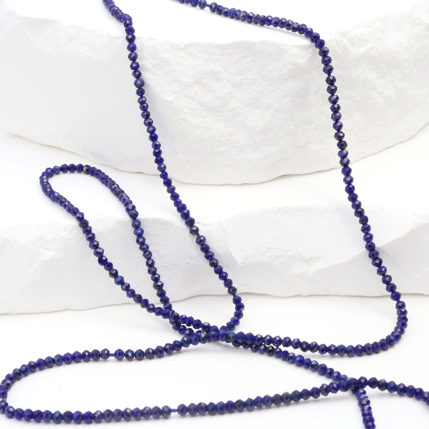 Royal Blue Lapis Lazuli 1.8mm Faceted Rounds