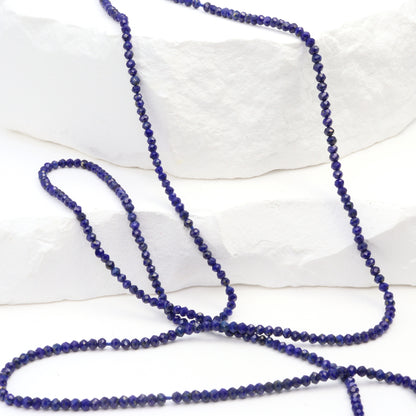 Royal Blue Lapis Lazuli 1.8mm Faceted Rounds