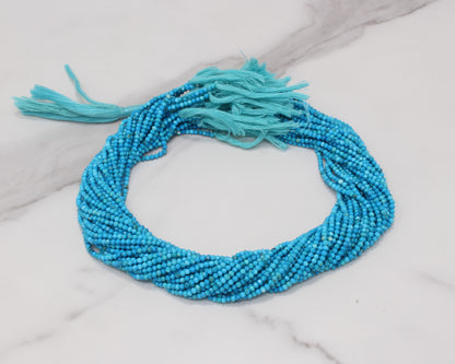 Blue Turquoise (R) 2.5mm Faceted Rounds